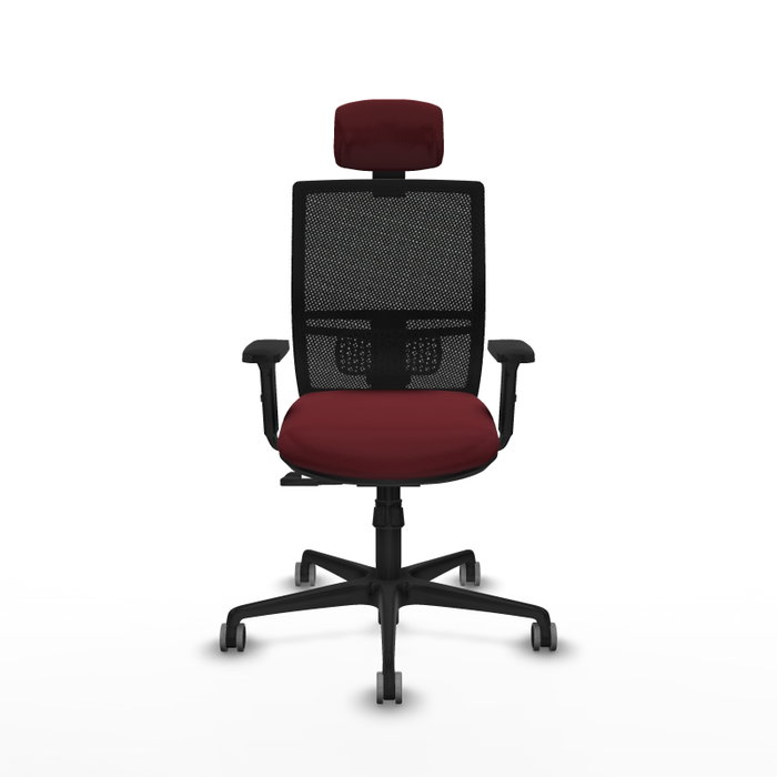 PIQUERAS Y CRESPO Silla de oficina Yunquera Granate y Negro PIQUERAS Y CRESPO Silla de oficina Yunquera Granate y Negro