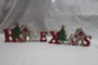 DKD Home Decor Decoración de Madera XMAS Surtido de 2 Unidades Rojo y Verde