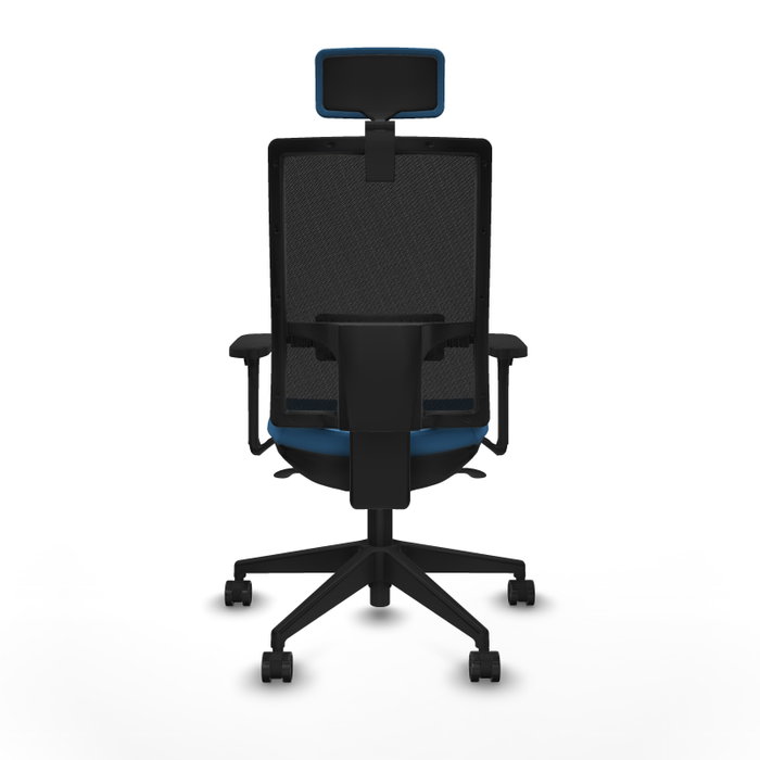 PIQUERAS Y CRESPO Silla de oficina Horna con mecanismo Sincro, Azul claro y Negro