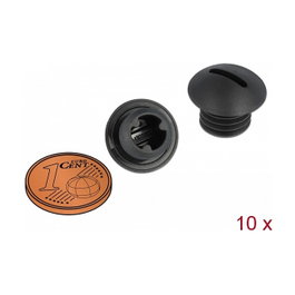 DeLOCK Tapón de cierre M10 x 1,5 negro 10 piezas