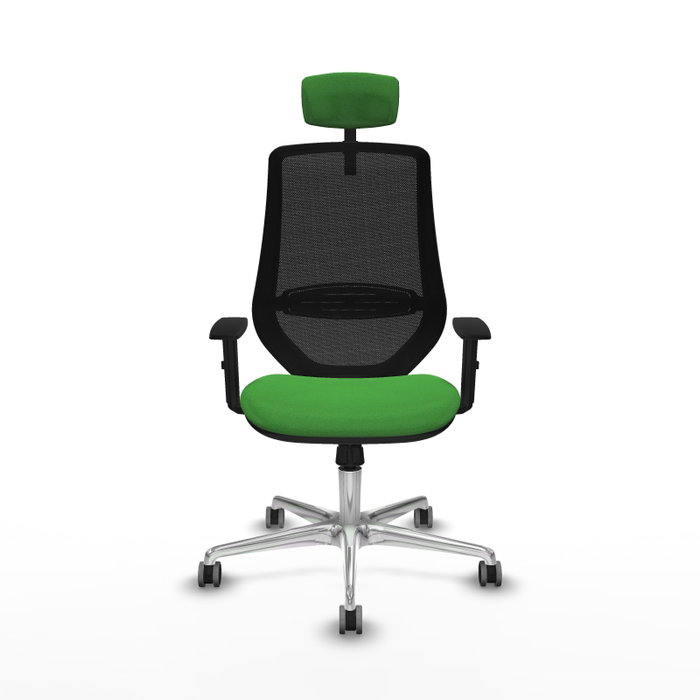 PIQUERAS Y CRESPO Silla de oficina Mardos con mecanismo Sincro, Verde y Negro
