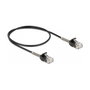 DeLOCK Cable de red Cat.6A RJ45 macho a RJ45 macho con protección contra dobleces 50 cm negro