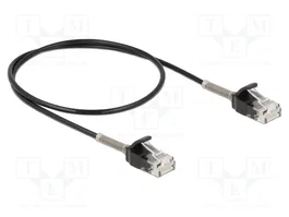 DeLOCK Cable de red Cat.6A RJ45 a RJ45 con protección contra dobleces 0,5 m negro