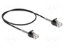 DeLOCK Cable de red Cat.6A RJ45 a RJ45 con protección contra dobleces 0,5 m negro