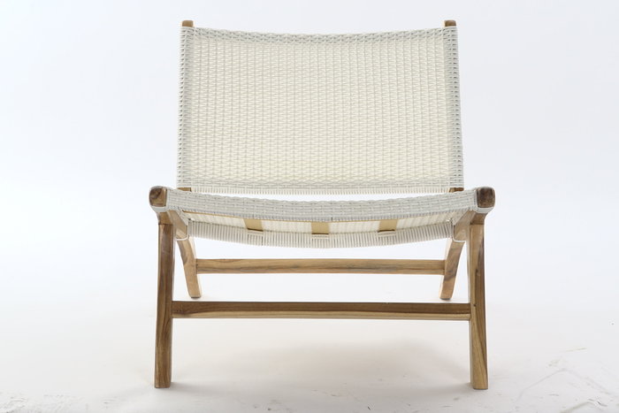 DKD Home Decor Butaca Scandi Blanco Natural 80 x 68 x 65 cm