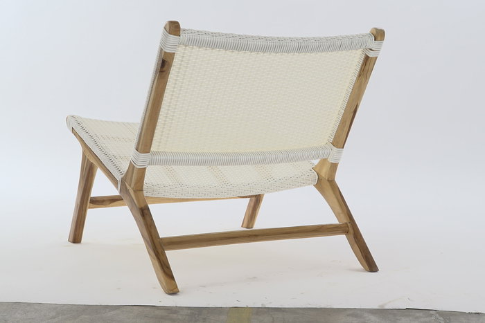 DKD Home Decor Butaca Scandi Blanco Natural 80 x 68 x 65 cm