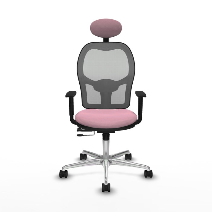 PIQUERAS Y CRESPO Silla de oficina Jorquera Rosa/Gris con Mecanismo Sincro/Traslack PIQUERAS Y CRESPO Silla de oficina Jorquera Rosa/Gris con Mecanismo Sincro/Traslack
