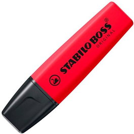Stabilo STABILO BOSS ORIGINAL Marcador Fluorescente Rojo Real (Pack de 10)