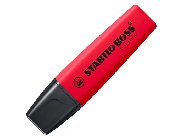 Stabilo STABILO BOSS ORIGINAL Marcador Fluorescente Rojo Real (Set de 10)
