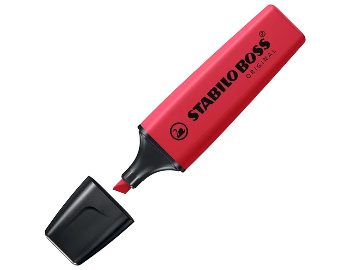Stabilo STABILO BOSS ORIGINAL Marcador Fluorescente Rojo Real (Set de 10)