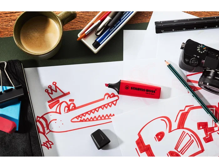 Stabilo STABILO BOSS ORIGINAL Marcador Fluorescente Rojo Real (Set de 10)