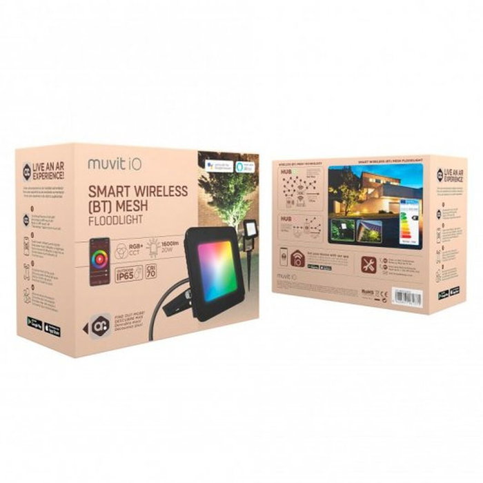 Foco Proyector Muvit MIOFLOD001 F Negro 20 W (2700 K) (6500 K)