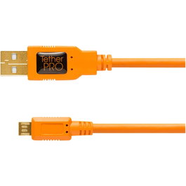 Tether Tools TetherPro USB 2.0 A a Micro-B 5 pines naranja 4,6m