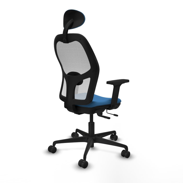 PIQUERAS Y CRESPO Silla de oficina Jorquera Azul claro con malla Blanca