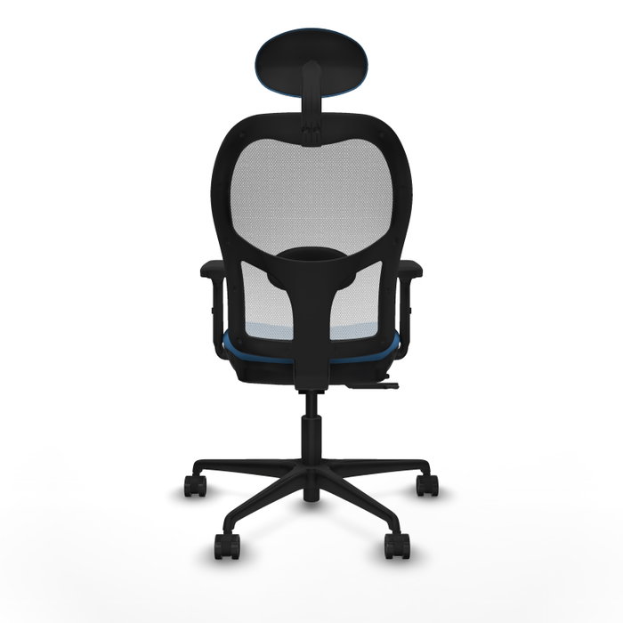 PIQUERAS Y CRESPO Silla de oficina Jorquera Azul claro con malla Blanca