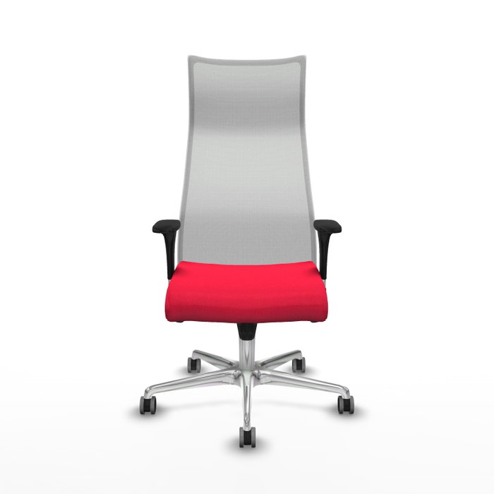 PIQUERAS Y CRESPO Sillón Albacete Mecanismo Sincro Tela Rojo y Malla Blanco PIQUERAS Y CRESPO Sillón Albacete Mecanismo Sincro Tela Rojo y Malla Blanco