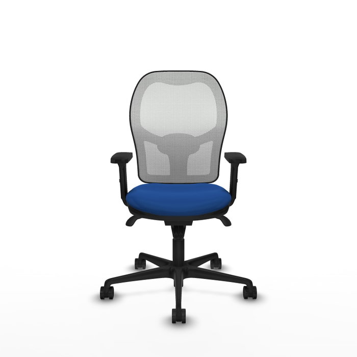 PIQUERAS Y CRESPO Silla de oficina Jorquera con mecanismo Sincro, Azul y Blanco PIQUERAS Y CRESPO Silla de oficina Jorquera con mecanismo Sincro, Azul y Blanco
