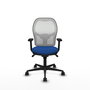 PIQUERAS Y CRESPO Silla de oficina Jorquera con mecanismo Sincro, Azul y Blanco