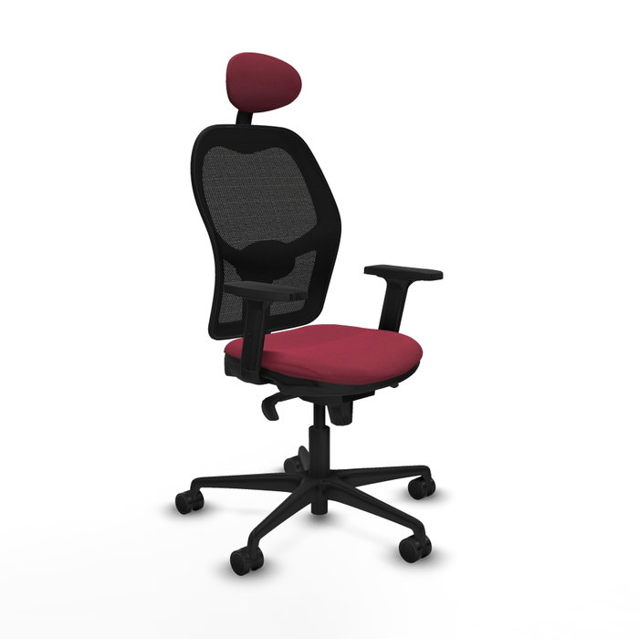 PIQUERAS Y CRESPO Silla de oficina Jorquera granate y negra PIQUERAS Y CRESPO Silla de oficina Jorquera granate y negra