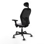 PIQUERAS Y CRESPO Silla de oficina Jorquera Gris y Negro con Brazos 3D