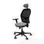 PIQUERAS Y CRESPO Silla de oficina Jorquera Gris y Negro con Brazos 3D