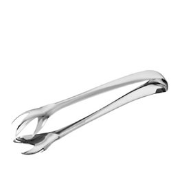 Sambonet Italia Pinza Hielo con Muelle de Acero Inoxidable para Buffet y Exposición, 17.5 cm