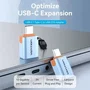 Vention Adaptador OTG USB 3.1 CUBH0 USB Tipo-C Macho USB Tipo-C a Hembra USB Gris