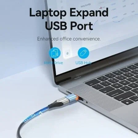 Vention Adaptador OTG USB 3.1 CUBH0 USB Tipo-C Macho USB Tipo-C a Hembra USB Gris