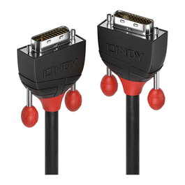 Lindy 36252 Cable DVI a DVI Negro 2m, Cable de Vídeo Digital DVI-D Macho a Macho