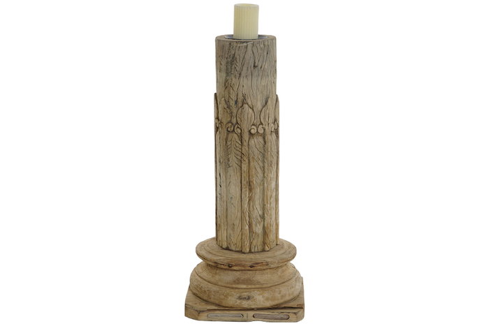 DKD Home Decor Columna de Teca Marrón 28x28x94