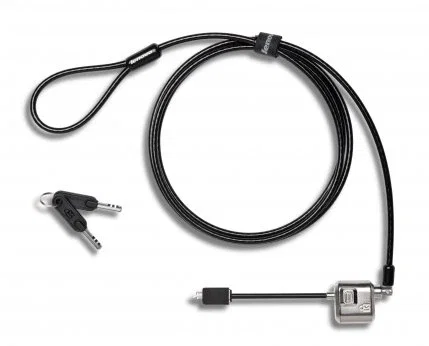 Lenovo 4X90H35558 Cable Antirrobo y Candado de Seguridad para Portátil, 1.83 m, Negro, Acero Inoxidable, con 2 Llaves Planas