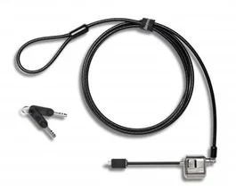 Lenovo 4X90H35558 Cable Antirrobo y Candado de Seguridad para Portátil, 1.83 m, Negro, Acero Inoxidable, con 2 Llaves Planas