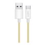 LogiLink Cable USB 2.0 Type-C A/M a C/M, 480 Mbps, 60W, nailon, amarillo, 1,5 m