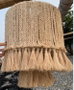 DKD Home Decor Pantalla Fibra Metal 40x40x50 Natural