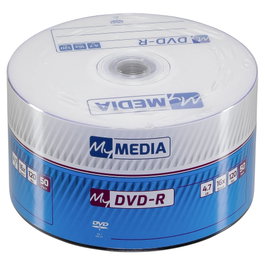 MyMedia Pack de 50 DVD-R 4,7GB 16x Speed Matt Silver Wrap