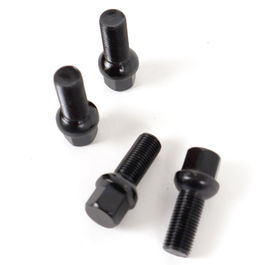 OMP Juego de 4 Tornillos M14x1.5 Esferico Largo 28 mm Llave 17 Color Negro Din 10.9 OMPS09581401