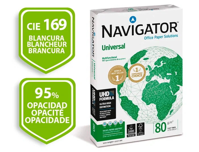 Navigator Papel Multifuncion Din A4 80 Gramos Paquete 400 Hojas 169 Cie
