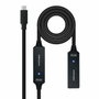 Nanocable Cable Prolongador USB 3.2 Gen1 USB-C Macho a USB-C Hembra 10 m Negro