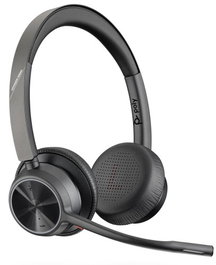 POLY Auriculares Inalámbricos Diadema Voyager 4300 UC Bluetooth 5.1, Para Oficina, Supraaural, Negro, Hasta 47h Batería, Ref. 76U49AA