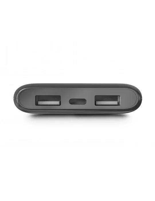 Urban Factory UPB15UF Batería Externa Power Bank 10000 mAh Negro, Polímero, Carga USB-C, 2 Puertos USB-A (2.1A)