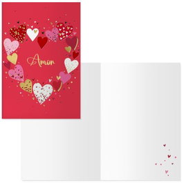 DOHE AGENDAS Pack de 6 tarjetas de felicitación modelo Valentin-Cupido 115x170mm