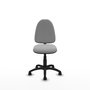 Silla de oficina Aýna con mecanismo Contacto permanente básico tapizada con Similpiel color Gris claro. Equipada con Base poliamida negra, Sin brazos y Ruedas de nailon 50 mm