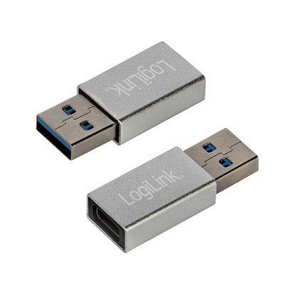 LogiLink AU0056 Adaptador USB 3.2 Macho a USB-C Hembra Plata