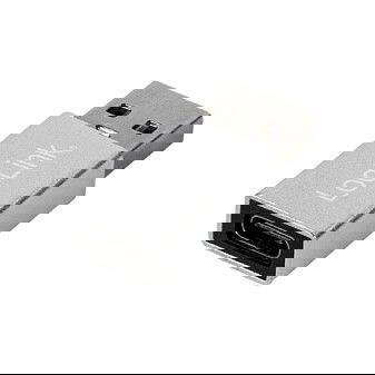 LogiLink AU0056 Adaptador USB 3.2 Macho a USB-C Hembra Plata