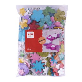 Goma Eva Apli Formas Adhesivas Con Purpurina Surtido Bolsa De 450