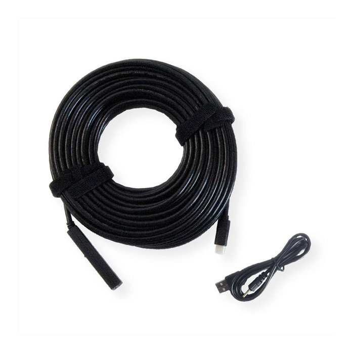 VALUE Cable USB 2.0 Activo Extensión 20 metros Negro con Repeater, USB A Hembra a USB C Macho, Conector Recto, Plug and Play, 12.99.1114