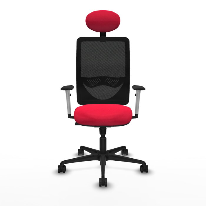 PIQUERAS Y CRESPO Silla de oficina Zulema con mecanismo Sincro, Rojo y Negro PIQUERAS Y CRESPO Silla de oficina Zulema con mecanismo Sincro, Rojo y Negro