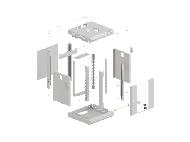 Lanberg WF11-3306-10S Armario Rack de Pared 10 Pulgadas 6U Gris Lanberg WF11-3306-10S Armario Rack de Pared 10 Pulgadas 6U Gris