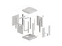 Lanberg WF11-3306-10S Armario Rack de Pared 10 Pulgadas 6U Gris