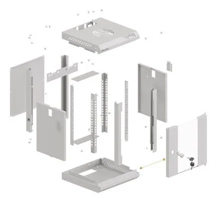 LANBERG WF11-3306-10S Armario Rack 6U 10 Pulgadas Gris